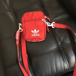 Adidas shoulder bag red and white